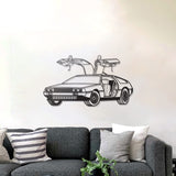 Delorean Perspective Metal Car Wall Art - NC1218