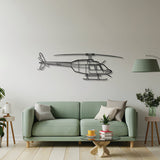 206B-3 JetRanger III Metal Aircraft Wall Art - NCP0356