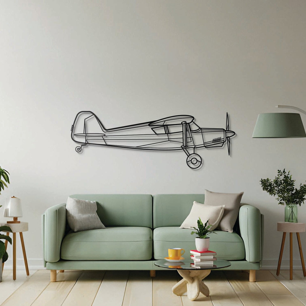 4-Place Metal Aircraft Wall Art - NCP0452