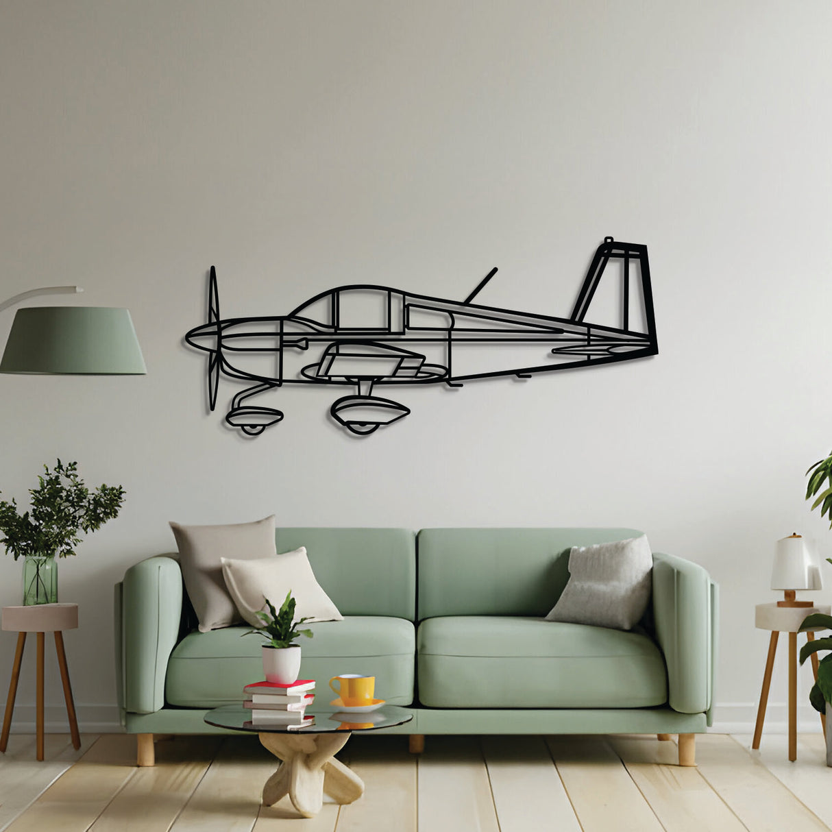 2 mm steel AA‑1C Lynx wall art, matte finish, floats ~1 cm off wall for a dramatic 3D effect