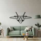 F-22 Raptor Angle Metal Aircraft Wall Art - NCP0078