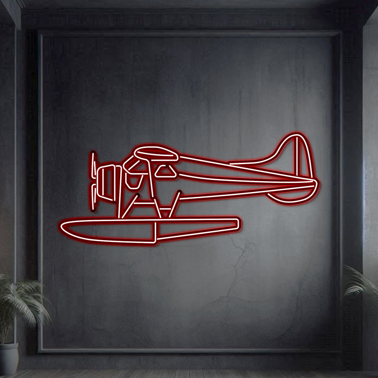 de Havilland Beaver Metal Neon Aircraft Wall Art - NCN0027