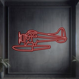 de Havilland Beaver Metal Neon Aircraft Wall Art - NCN0027