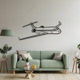 Aviation décor highlight: CRJ 700 laser‑cut steel wall art with matte finish and elevation screws for avgeek spaces