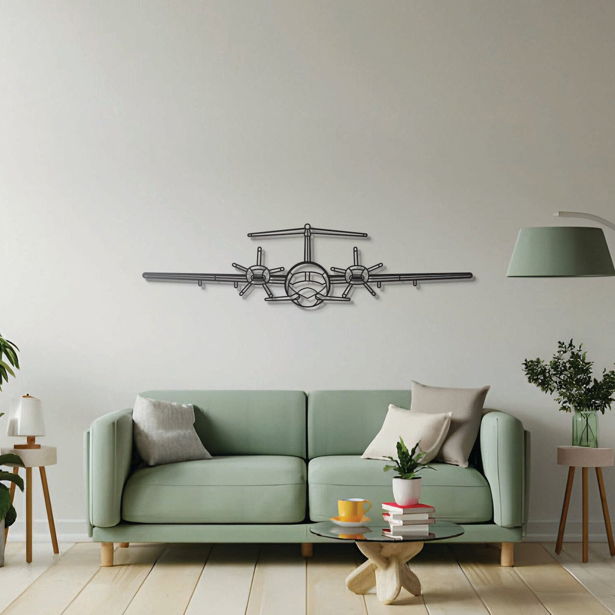 P.180 Avanti Front Metal Aircraft Wall Art - NCP0435