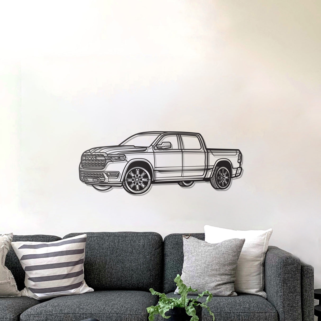 2025 1500 Charger Perspective Metal Car Wall Art - NC1208