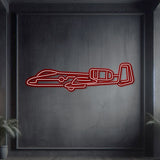 A-10 Thunderbolt 2 Metal Neon Aircraft Wall Art - NCN0006