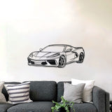 Corvette C8 Perspective Metal Car Wall Art - NC1125