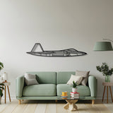 F-22 Raptor Metal Aircraft Wall Art - NCP0222