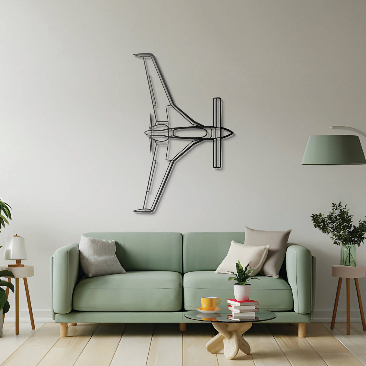 Long-EZ TOP Metal Aircraft Wall Art - NCP0288