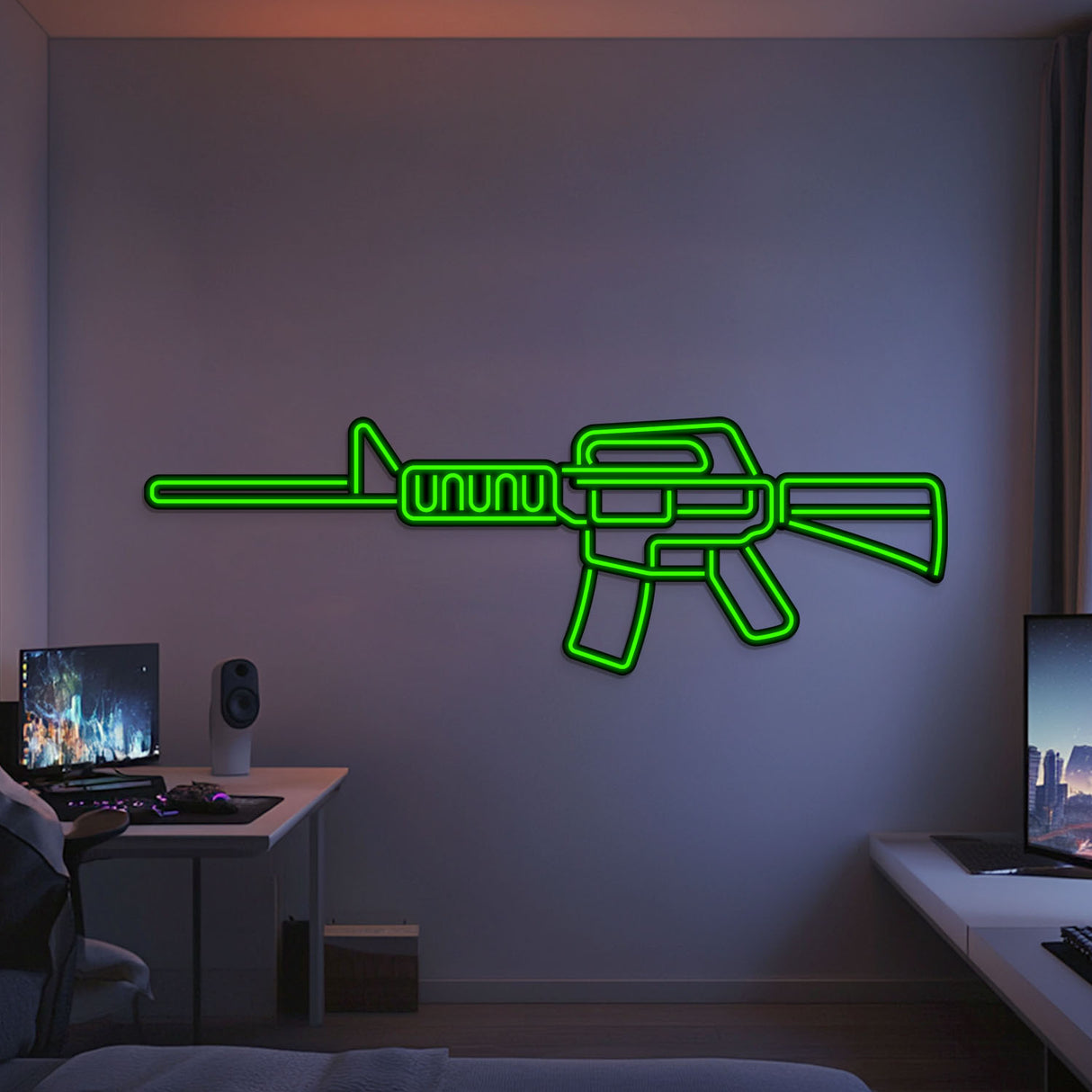 M4A1 Metal Neon Weapon Wall Art - NCN0062