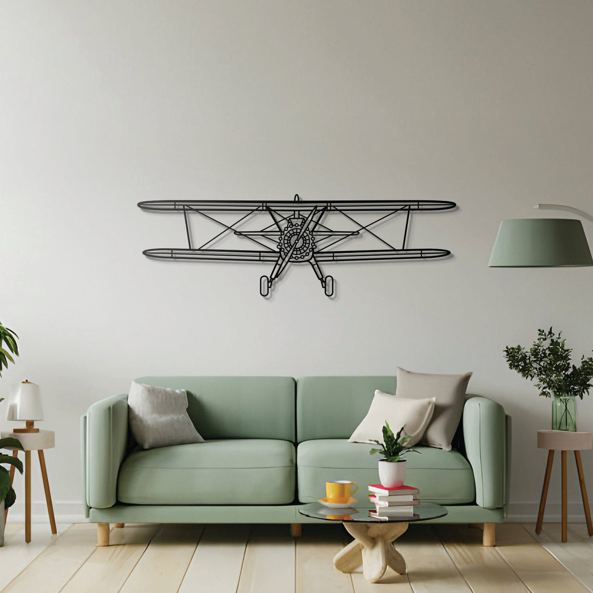 Stearman 75 Front Metal Aircraft Wall Art - NCP0137