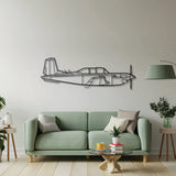 T-34C Turbo Mentor Metal Aircraft Wall Art - NCP0495