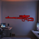 Dragunov Metal Neon Weapon Wall Art - NCN0068