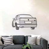 E30 Back View Perspective Metal Car Wall Art - NC1225