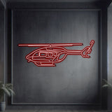 EC-145 Metal Neon Aircraft Wall Art - NCN0031