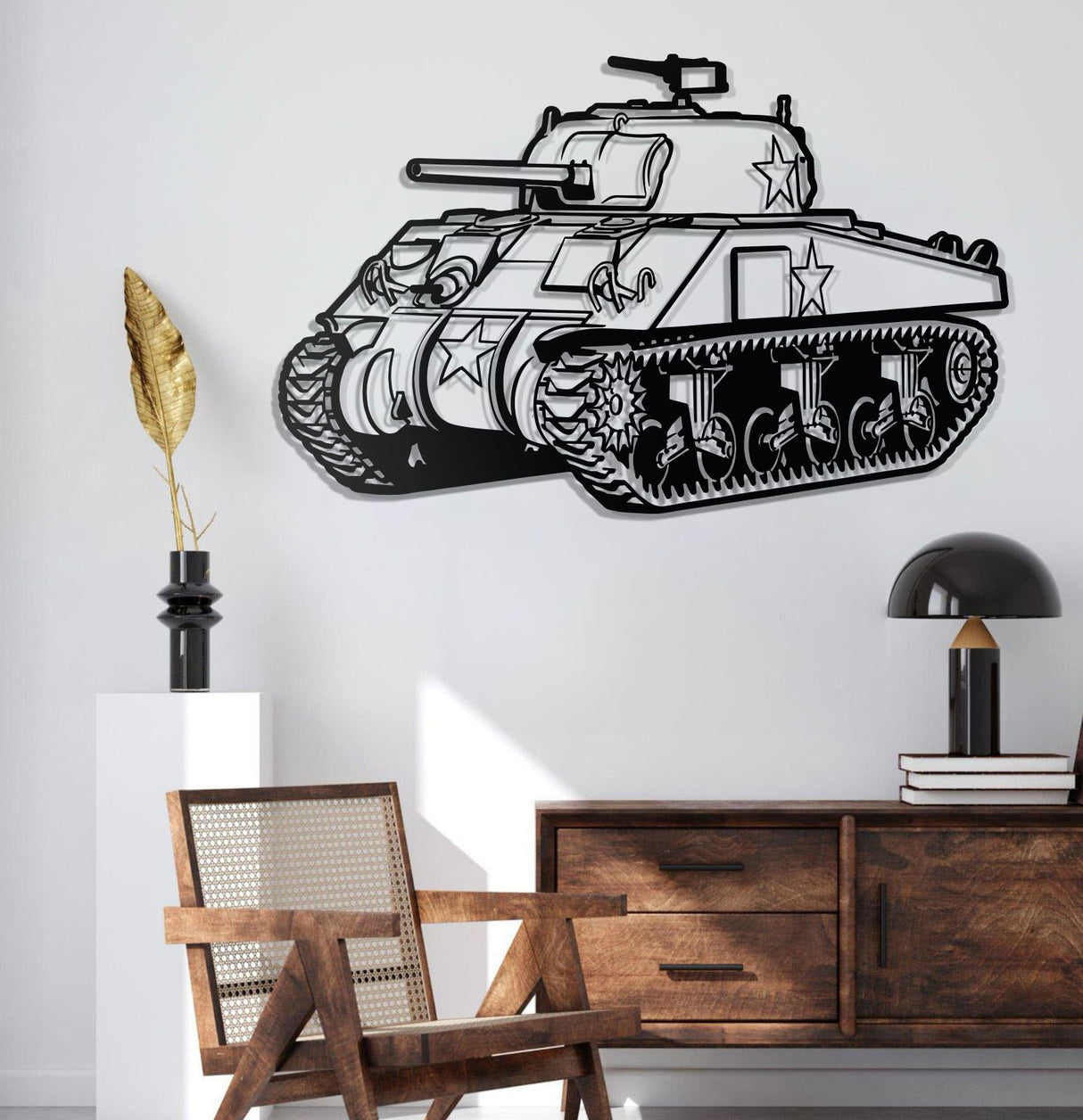 M4 Sherman Metal Tank Wall Art - NCP0631