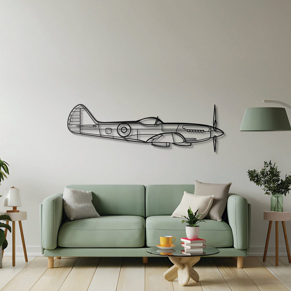 Spitfire MK XIV Metal Aircraft Wall Art - NCP0129