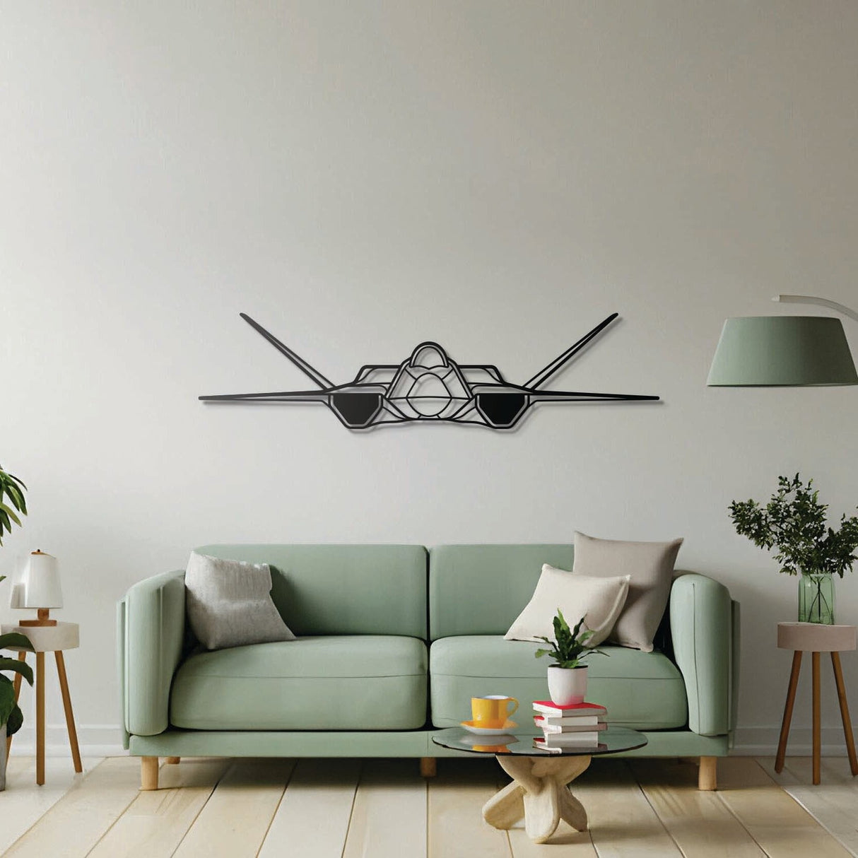 YF-23 Front Metal Aircraft Wall Art - NCP0451