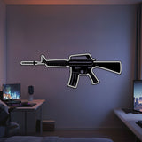 M4A1 Metal Neon Weapon Wall Art - NCN0062