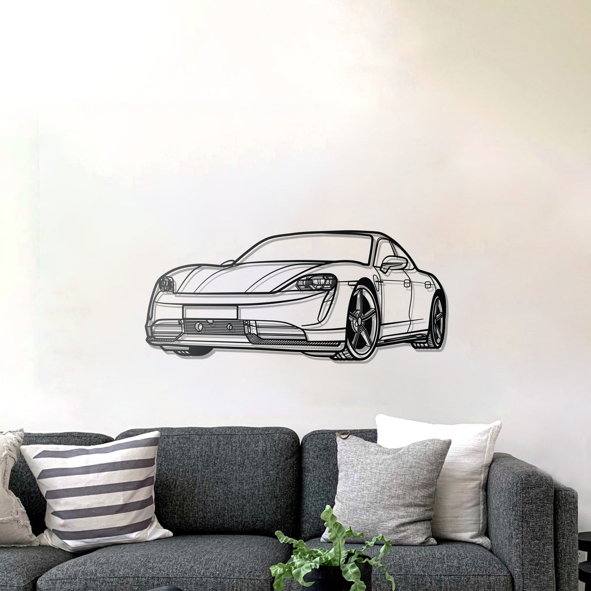 Taycan Perspective Metal Car Wall Art - NC1133