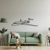 Global Express XRS Angle Metal Aircraft Wall Art - NCP0479