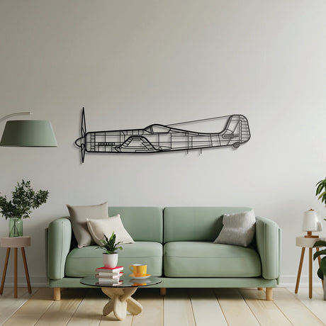 Ta 152H‑1 metal wall décor – precision laser‑cut high‑altitude fighter profile floating off the wall for dimensional and aviation‑heritage appeal