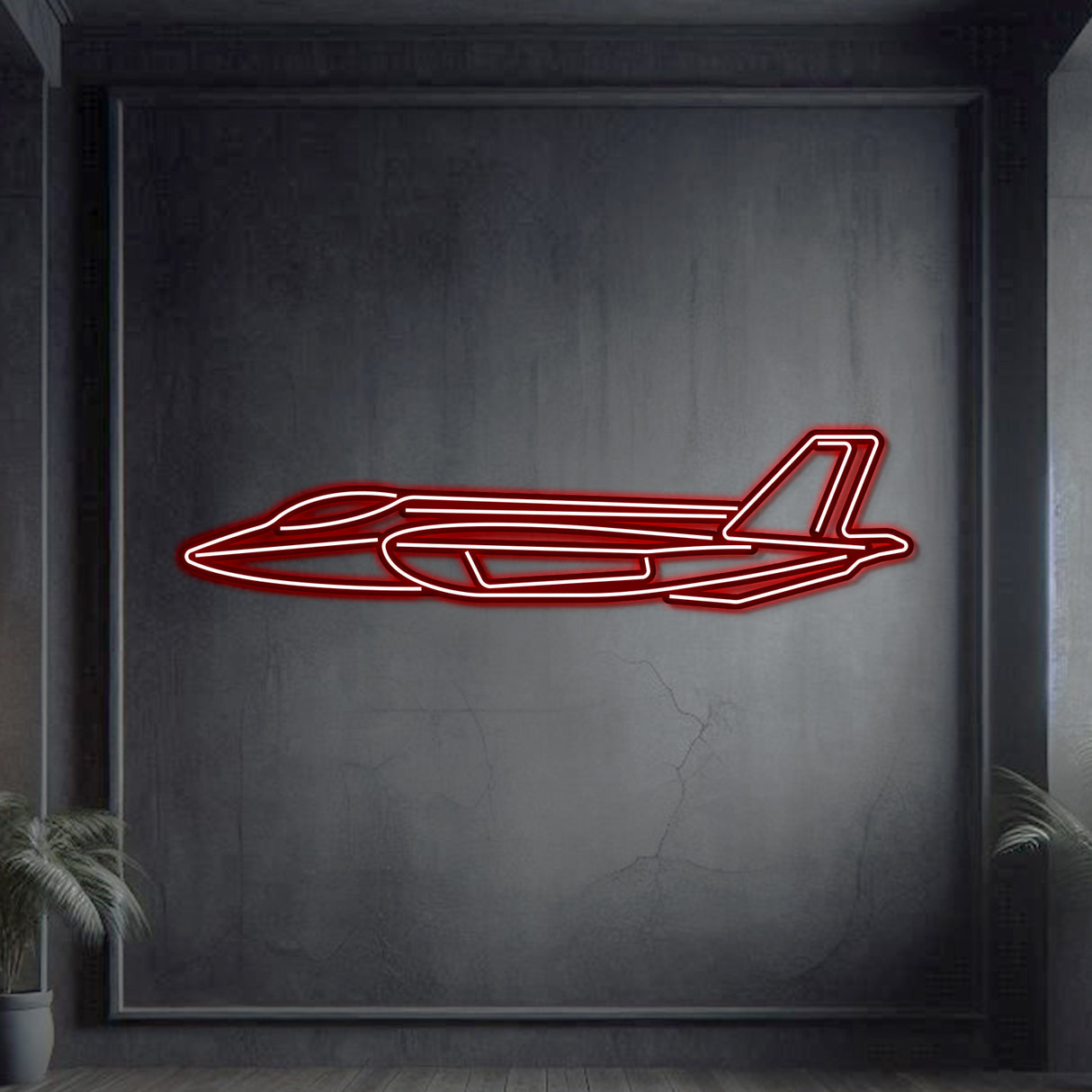 F35A Lightning II Metal Neon Aircraft Wall Art - NCN0041