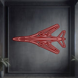 B-1B Lancer Top Metal Neon Aircraft Wall Art - NCN0015