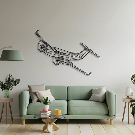 Aviation décor highlight: King Air 300 laser‑cut steel wall art with matte finish and elevation screws for avgeek spaces