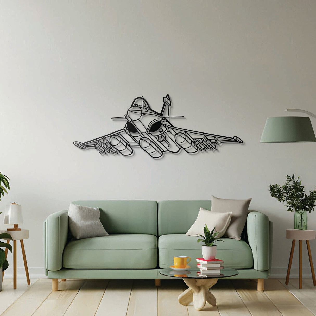 Rafale Angle Metal Aircraft Wall Art - NCP0441