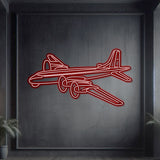 CP-107 Argus Angle Metal Neon Aircraft Wall Art - NCN0026