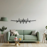 Aviation enthusiast gift: Super Constellation metal wall decor, textured matte steel, easy mounting