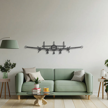 Aviation enthusiast gift: Super Constellation metal wall decor, textured matte steel, easy mounting