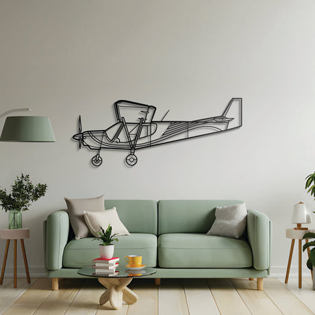 STOL CH‑750 metal wall décor – precision laser‑cut utility aircraft profile floating off the wall, honoring its off-runway bush plane legacy