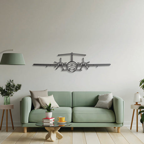 Aviation décor highlight: P-180 Avanti Front laser-cut steel wall art with matte finish and elevation screws for avgeek spaces