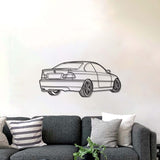 E46 Back View Perspective Metal Car Wall Art - NC1227