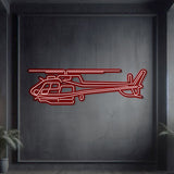 H125E Metal Neon Aircraft Wall Art - NCN0048