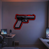 Glock Metal Neon Weapon Wall Art - NCN0065