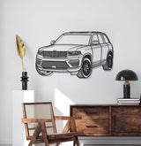 Grand Cheerokee Perspective Metal Car Wall Art - NC1211