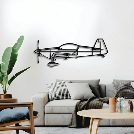 Matte black Votec 322 aircraft wall art, avgeek gift idea for hangar, office or man cave