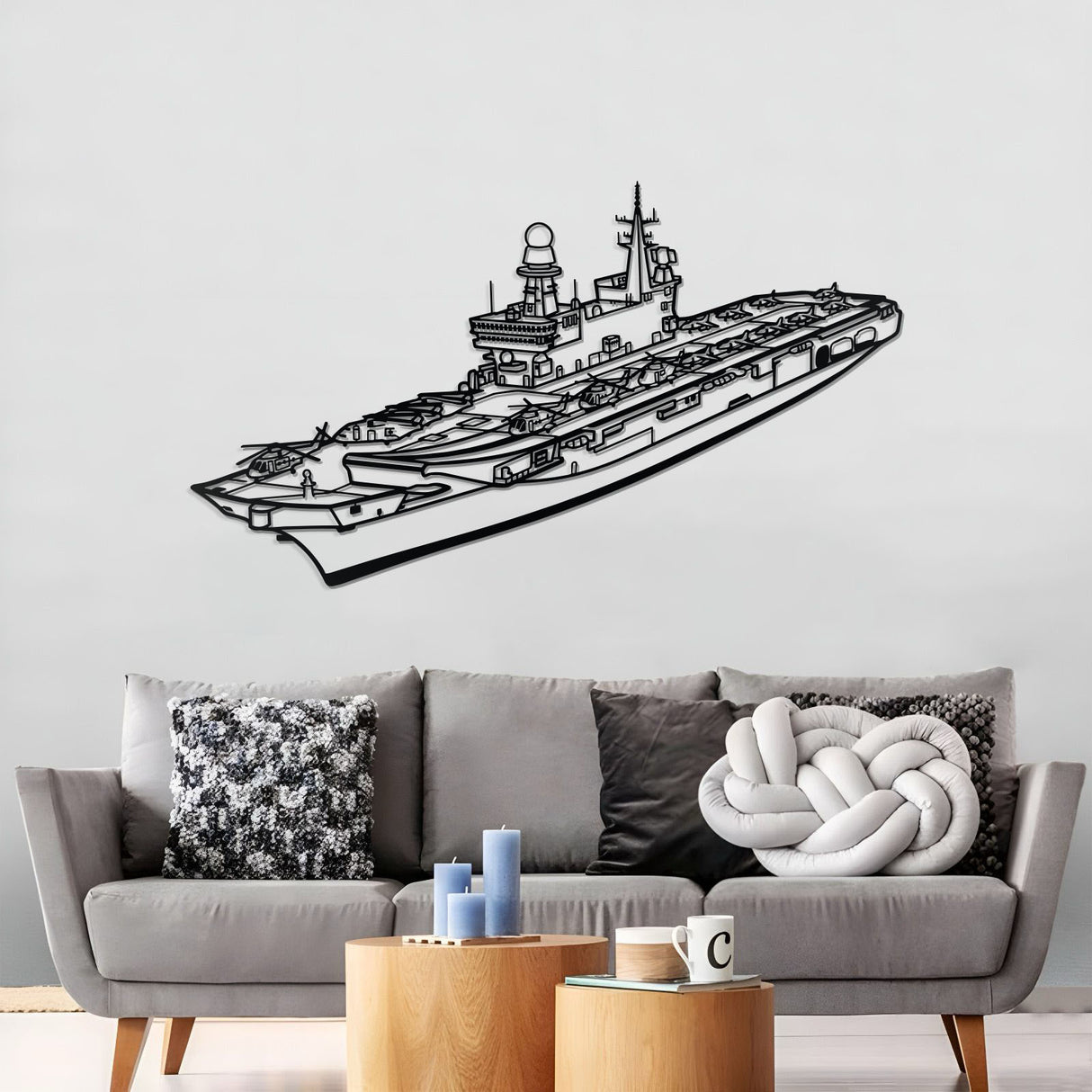 Cavour (C550) Metal Aircraft Carrier Wall Art - NCP0676