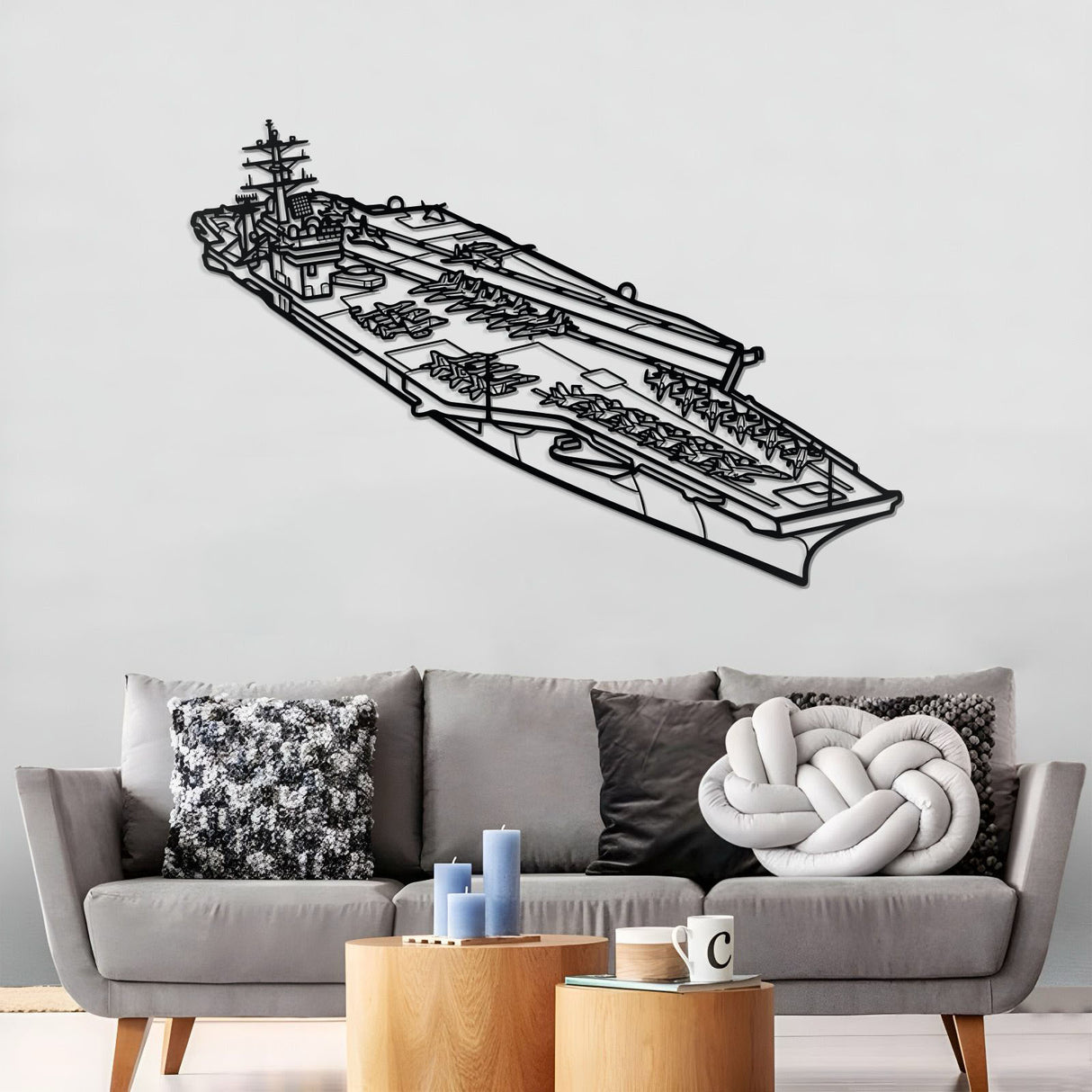 USS Nimitz (CVN-68) Metal Aircraft Carrier Wall Art - NCP0675