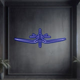 F4-U Corsair Front Metal Neon Aircraft Wall Art - NCN0035