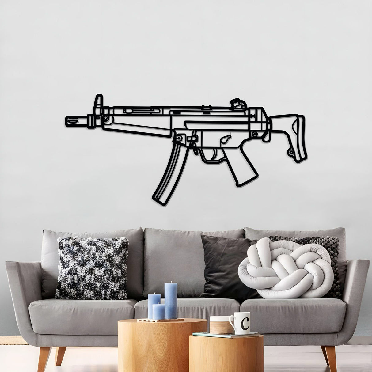 MP5 Metal Weapon Wall Art - NCP0686