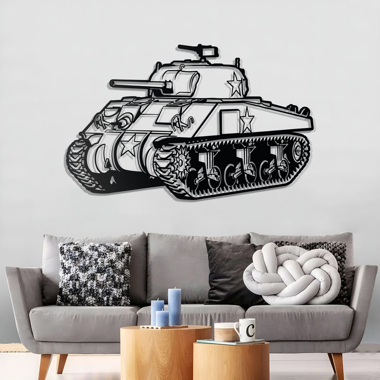 M4 Sherman Metal Tank Wall Art - NCP0631