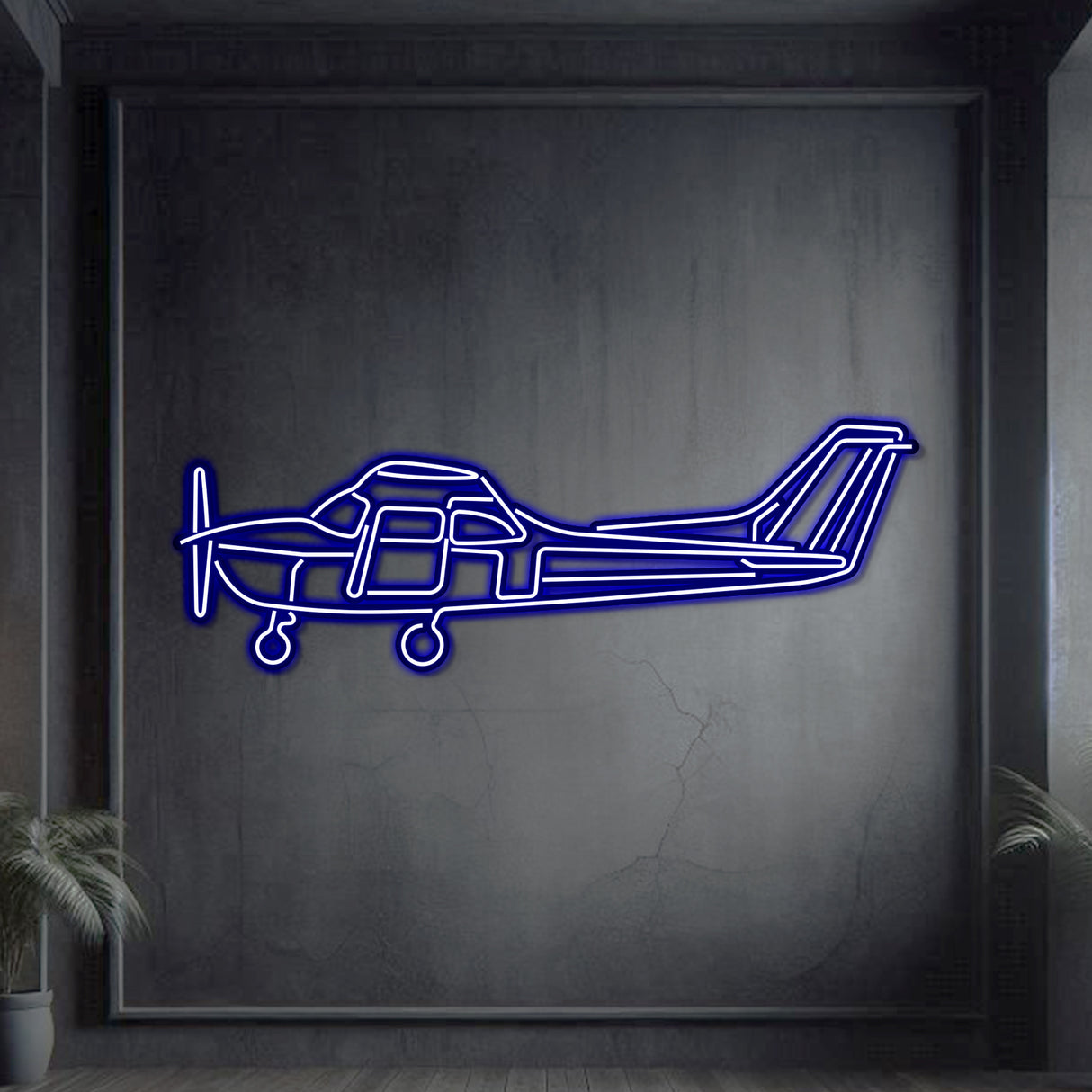 Skyhawk 172 Metal Neon Aircraft Wall Art - NCN0061