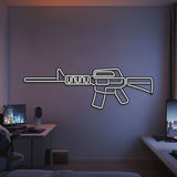 M4A1 Metal Neon Weapon Wall Art - NCN0062