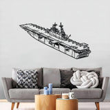 USS America (LHA-6) Metal Aircraft Carrier Wall Art - NCP0674