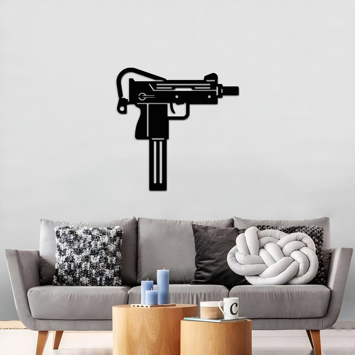Uzi Metal Weapon Wall Art - NCP0684